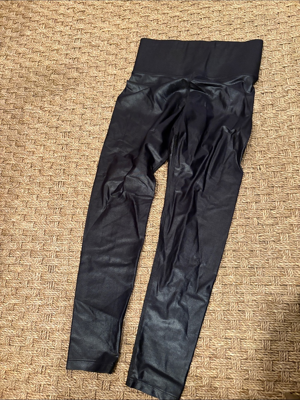 High-Waist Black sheen Leggings size small carbon38 like new